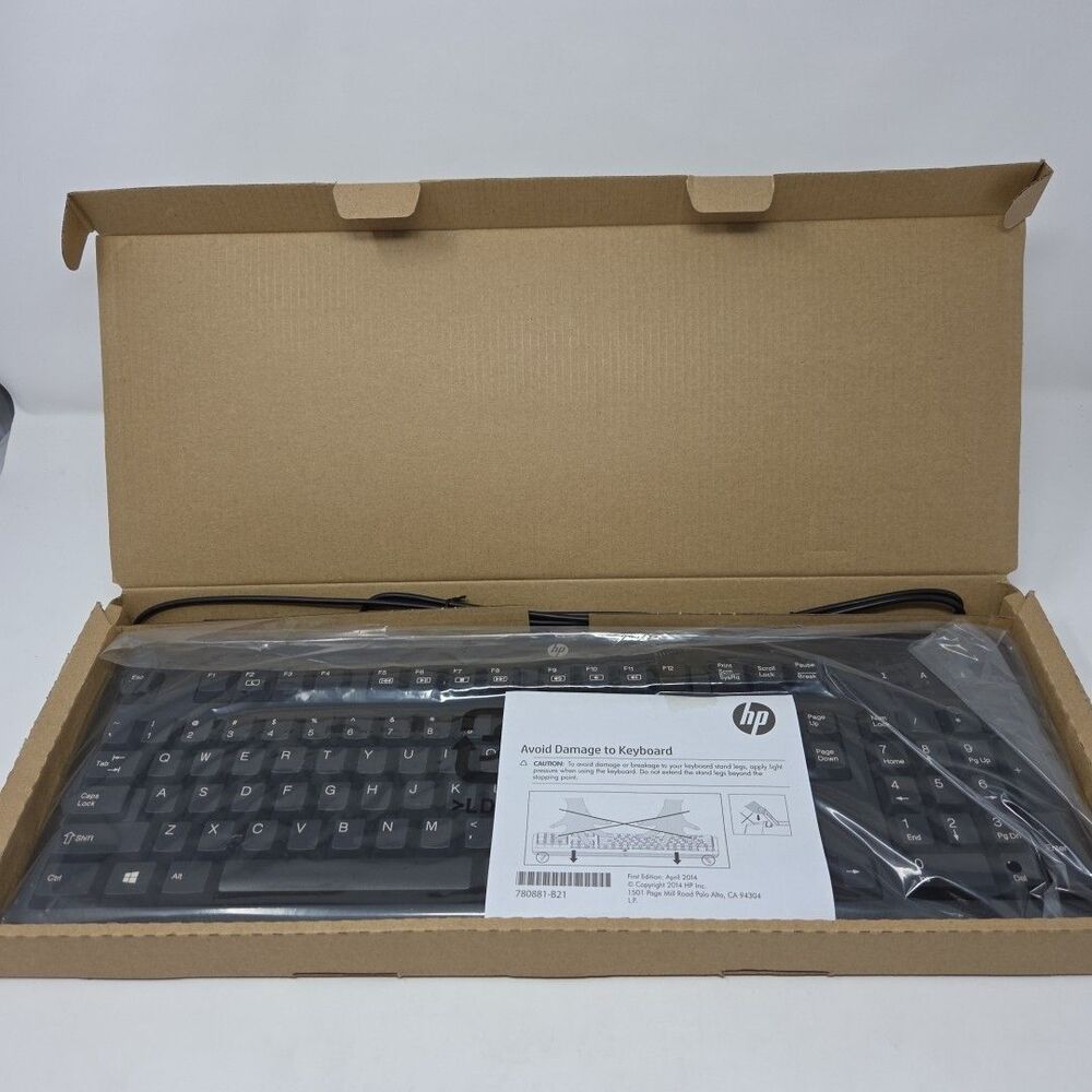NEW HP Keyboard Business Black Slim Style USB Windows Enhanced P/N 672647-003